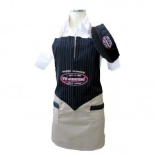 Working apron with zipper
