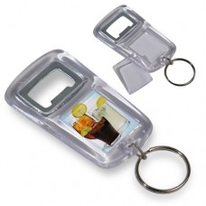 Transparent keychain with bottle opener