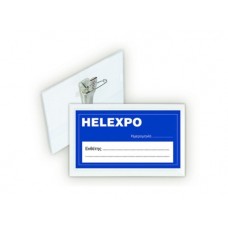 Transparent id holder with pin