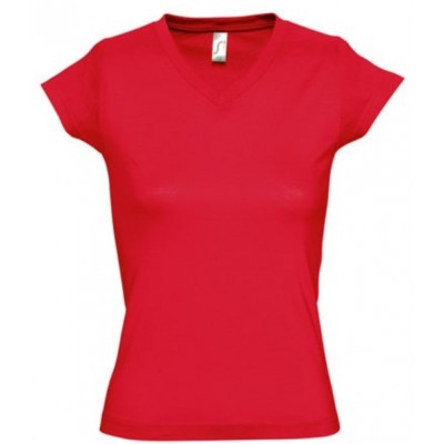 Μπλουζάκι κοντομάνικο γυναικείο με V λαιμόκοψη